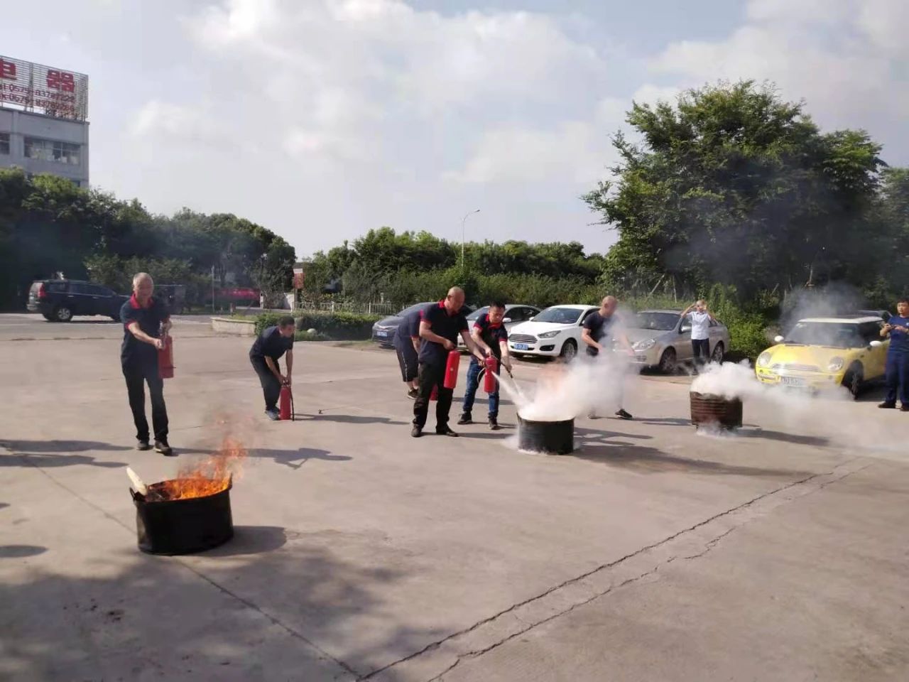 Simulação de incêndio da série de atividades 